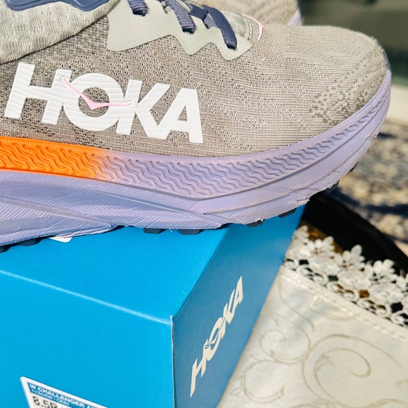 💥HOKA One One Challenger ATR 7 Trail Running Shoes, Size 8.5 M, Gray/Purple - Picture 5 of 7